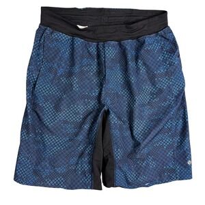 Lululemon Men's Size S T.H.E. Lined Short 9" Inseam Drawstring Waist Blue
